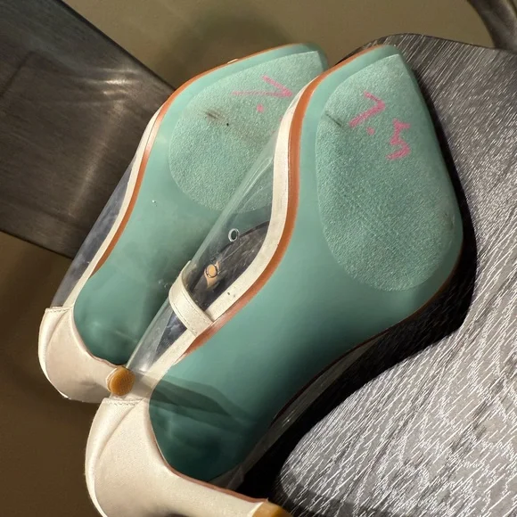 Betsey Johnson I Do Clear Silver Heels - Picture 13 of 15